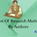 Definition Of Research Methodology By Authors