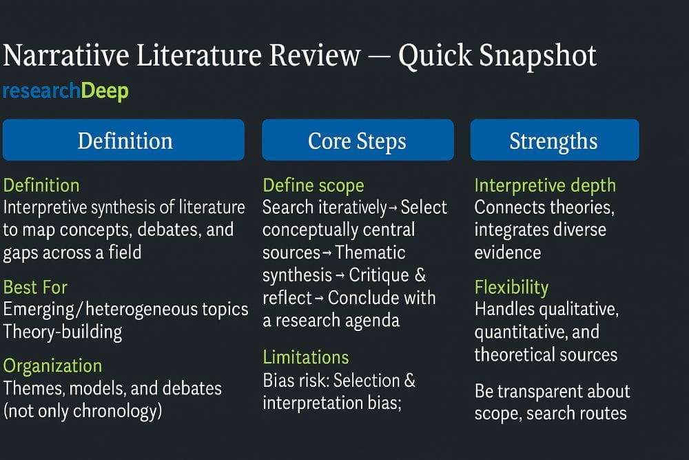 Narrativr Literature Review- Quick Snapshot