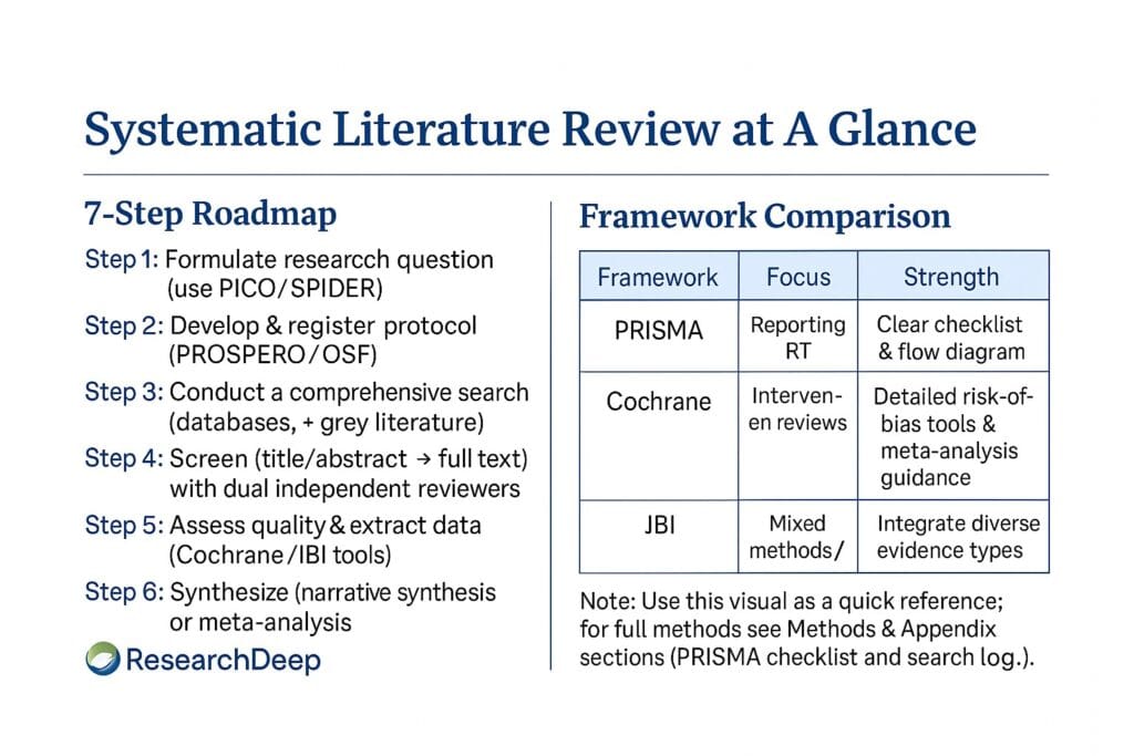 Systematic Literature Review at A Glance.